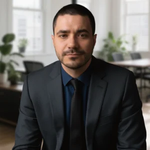 Advogado Emerson Felipe Bouard, especialista em Direito do Trabalho com mais de 10 anos de experiência, em seu escritório