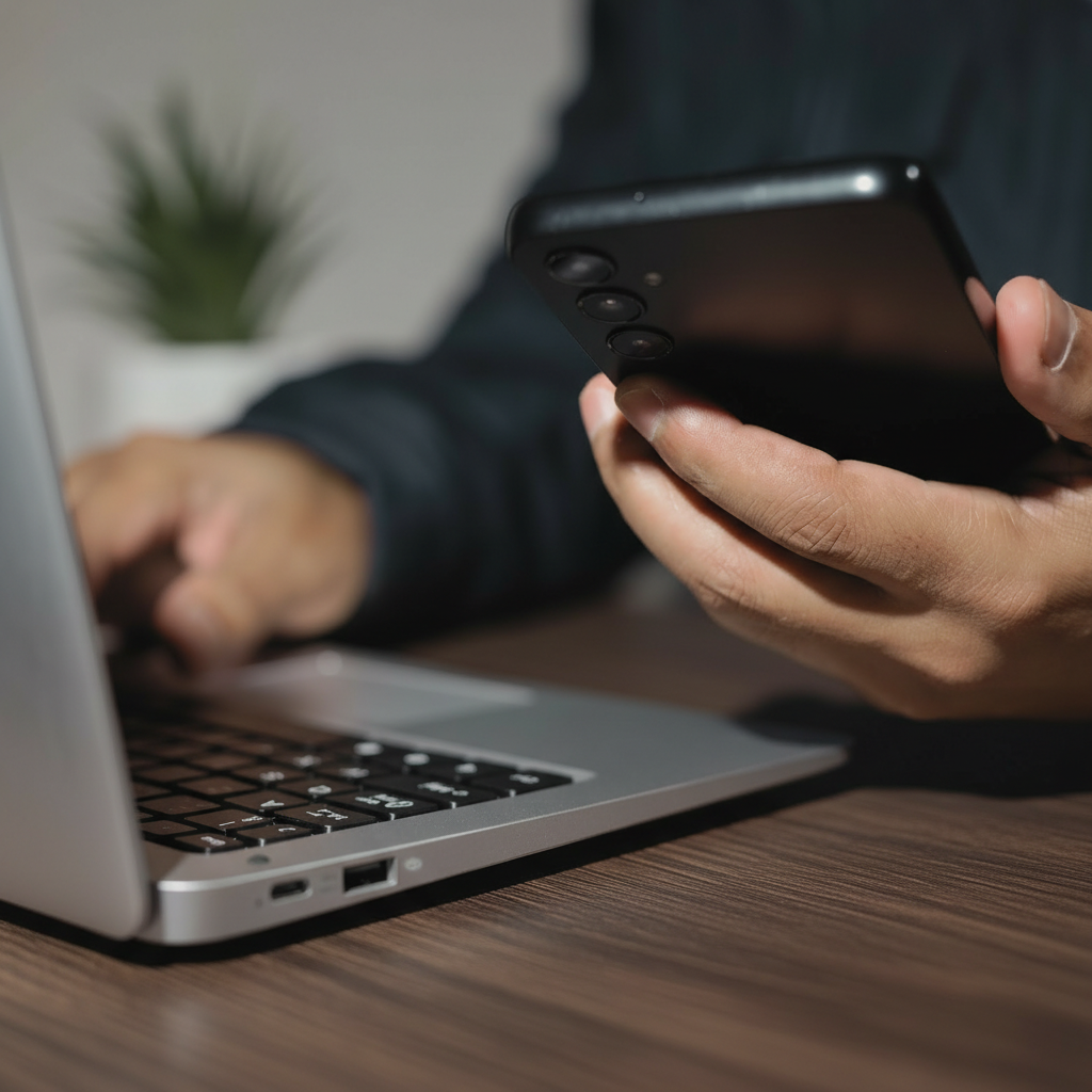 Profissional em seu ambiente de trabalho pronto para fornecer orientação jurídica imediata via WhatsApp